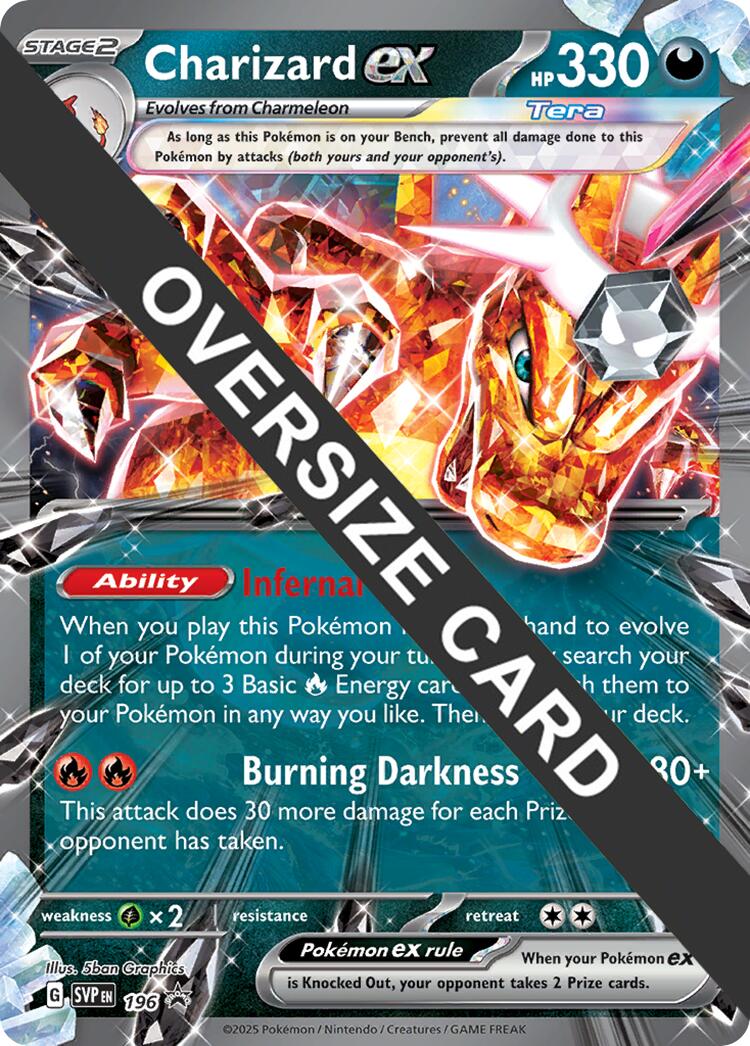 Charizard EX (196) (Jumbo Card) [Scarlet & Violet: Black Star Promos] | Shuffle n Cut Hobbies & Games