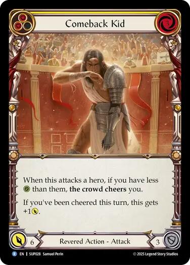 Comeback Kid (Yellow) [SUP028] (Super Slam)  Rainbow Foil | Shuffle n Cut Hobbies & Games