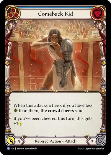 Comeback Kid (Blue) [SUP029] (Super Slam)  Rainbow Foil | Shuffle n Cut Hobbies & Games