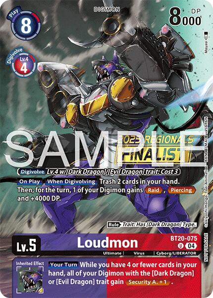 Loudmon [BT20-075] (Regionals 25-26 Season 2 Finalist) [Release Special Booster Ver.2.0] | Shuffle n Cut Hobbies & Games