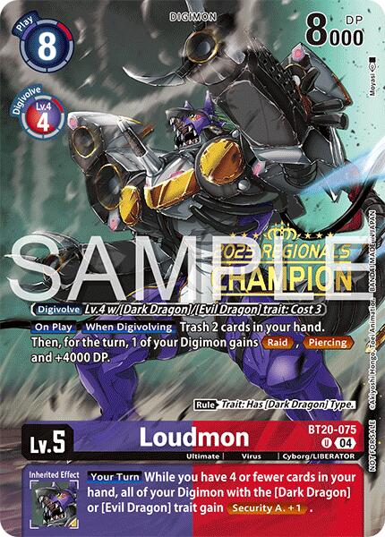 Loudmon [BT20-075] (Regionals 25-26 Season 2 Champion) [Release Special Booster Ver.2.0] | Shuffle n Cut Hobbies & Games