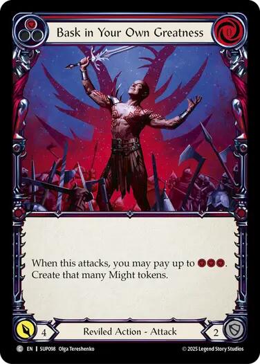 Bask in Your Own Greatness (Red) [SUP098] (Super Slam) | Shuffle n Cut Hobbies & Games