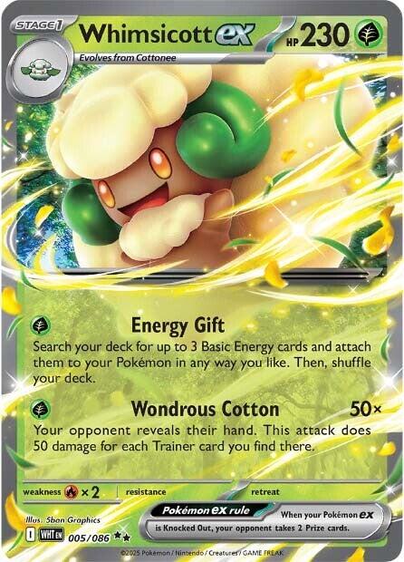 Whimsicott ex (005/086) [Scarlet & Violet: White Flare] | Shuffle n Cut Hobbies & Games