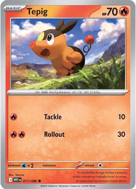 Tepig (011/086) [Scarlet & Violet: White Flare] | Shuffle n Cut Hobbies & Games