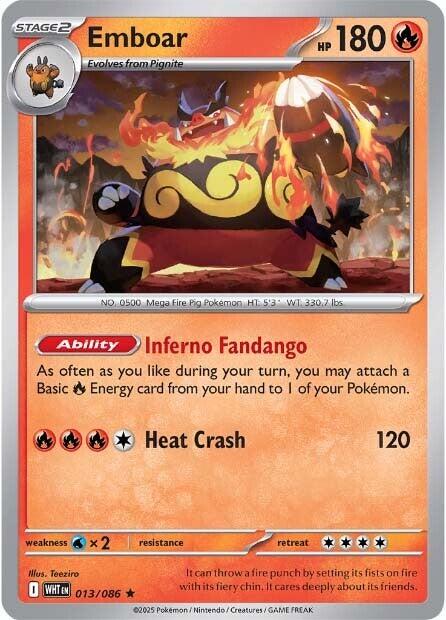 Emboar (013/086) [Scarlet & Violet: White Flare] | Shuffle n Cut Hobbies & Games