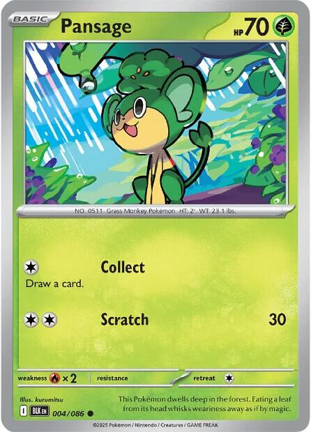 Pansage (004/086) [Scarlet & Violet: Black Bolt] | Shuffle n Cut Hobbies & Games