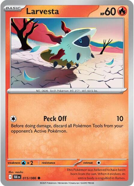 Larvesta (015/086) [Scarlet & Violet: Black Bolt] | Shuffle n Cut Hobbies & Games