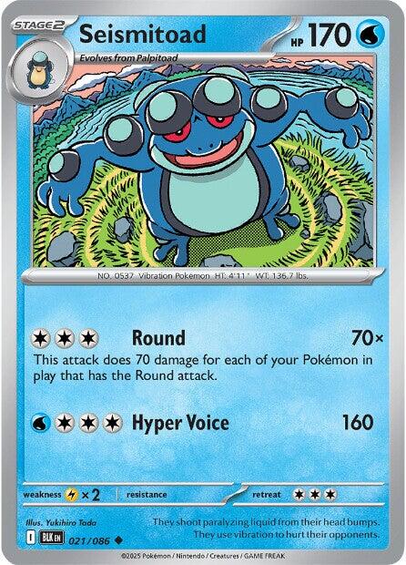 Seismitoad (021/086) [Scarlet & Violet: Black Bolt] | Shuffle n Cut Hobbies & Games