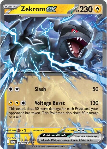 Zekrom ex (034/086) [Scarlet & Violet: Black Bolt] | Shuffle n Cut Hobbies & Games