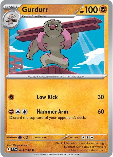 Gurdurr (048/086) (Reverse Holo) [Scarlet & Violet: Black Bolt] | Shuffle n Cut Hobbies & Games