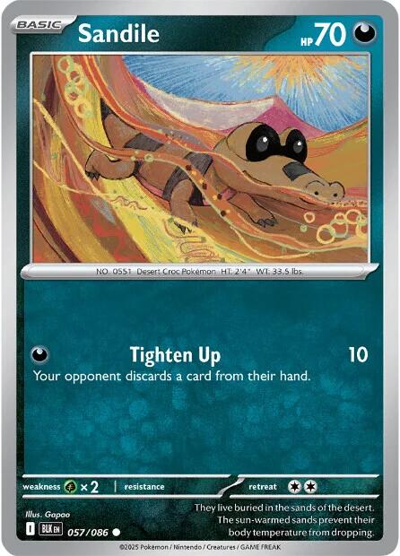 Sandile (057/086) [Scarlet & Violet: Black Bolt] | Shuffle n Cut Hobbies & Games