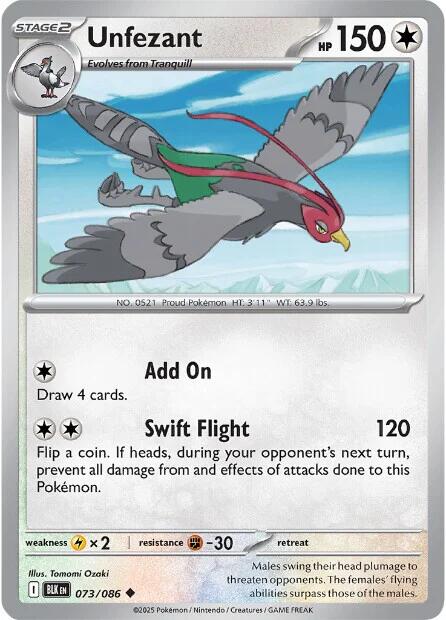 Unfezant (073/086) [Scarlet & Violet: Black Bolt] | Shuffle n Cut Hobbies & Games