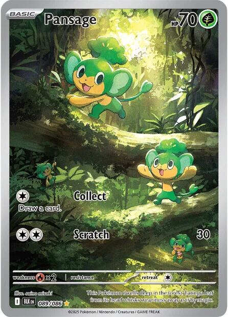 Pansage (089/086) [Scarlet & Violet: Black Bolt] | Shuffle n Cut Hobbies & Games