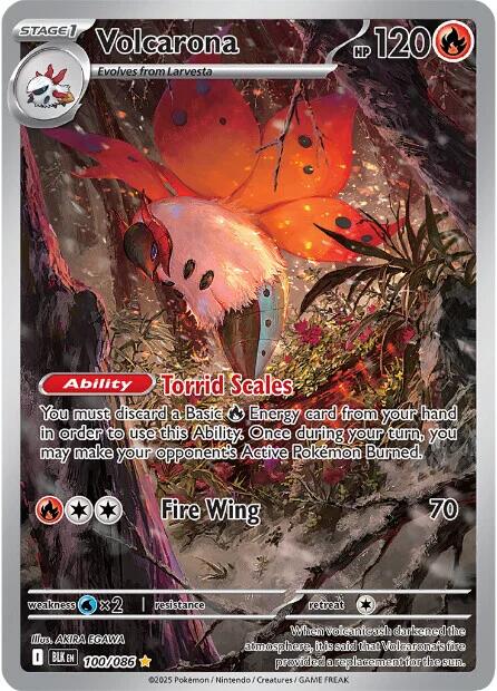 Volcarona (100/086) [Scarlet & Violet: Black Bolt] | Shuffle n Cut Hobbies & Games