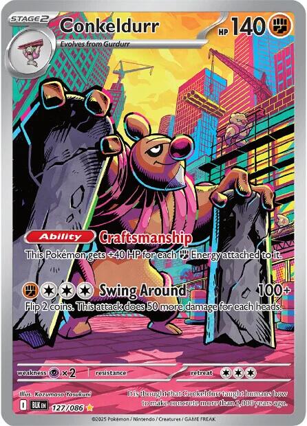 Conkeldurr (127/086) [Scarlet & Violet: Black Bolt] | Shuffle n Cut Hobbies & Games