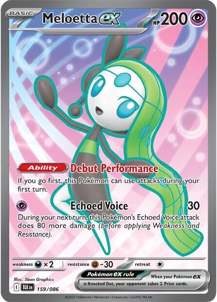 Meloetta ex (159/086) [Scarlet & Violet: Black Bolt] | Shuffle n Cut Hobbies & Games
