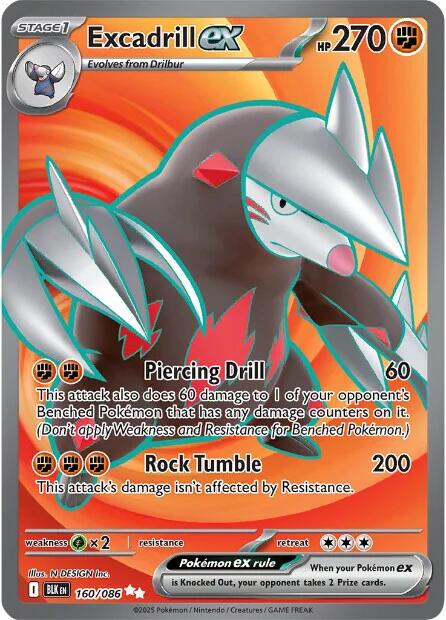 Excadrill ex (160/086) [Scarlet & Violet: Black Bolt] | Shuffle n Cut Hobbies & Games