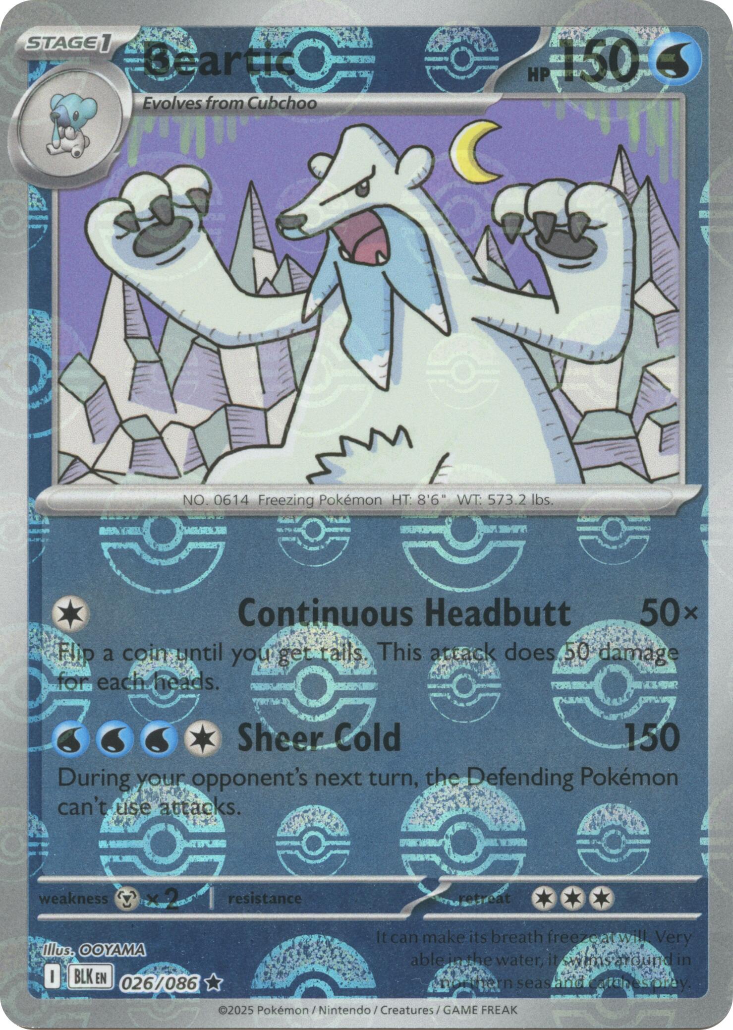 Beartic (026/086) (Poke Ball Pattern) [Scarlet & Violet: Black Bolt] | Shuffle n Cut Hobbies & Games