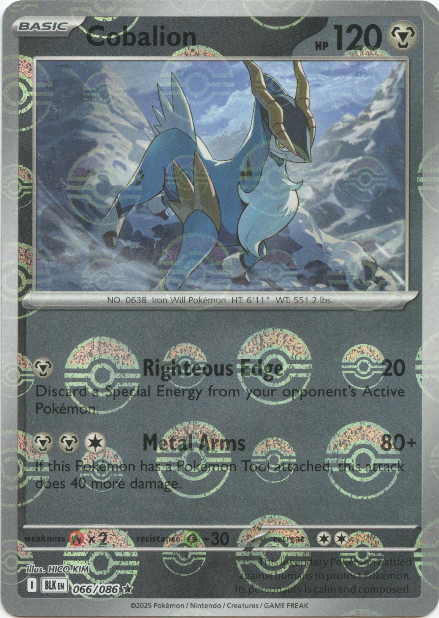 Cobalion (066/086) (Poke Ball Pattern) [Scarlet & Violet: Black Bolt] | Shuffle n Cut Hobbies & Games