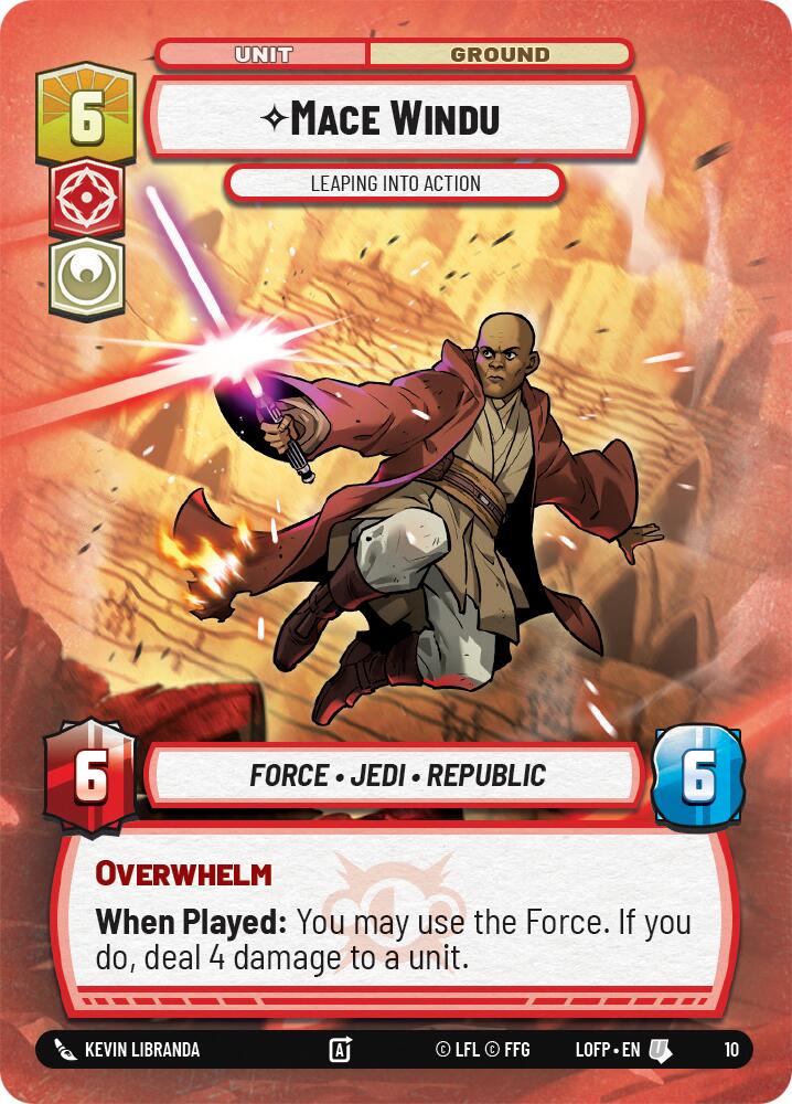 Mace Windu - Leaping into Action (10) (10) [Organized Play Promos] | Shuffle n Cut Hobbies & Games