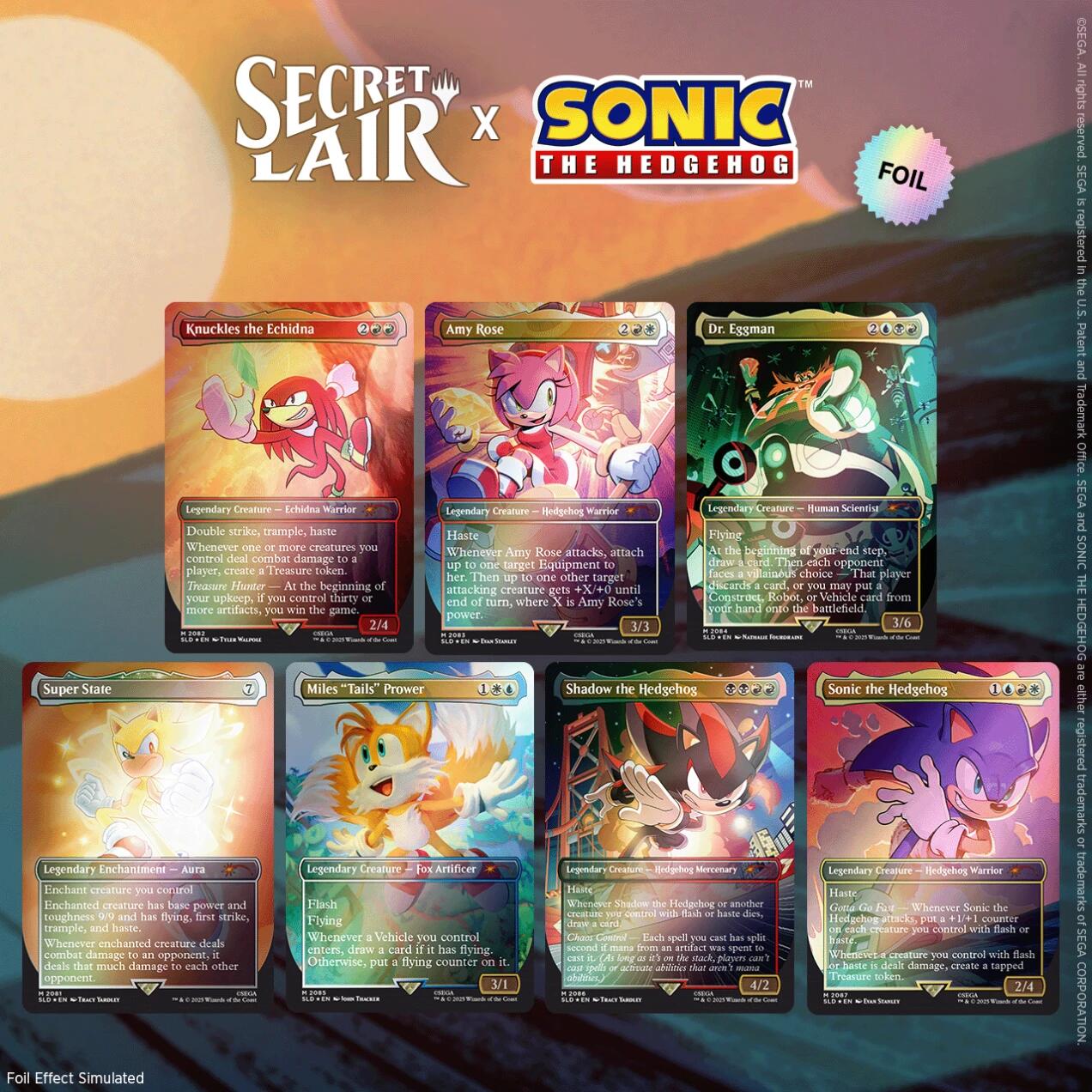 Secret Lair: Drop Series - Secret Lair x Sonic the Hedgehog (Friends & Foes - Rainbow Foil) | Shuffle n Cut Hobbies & Games