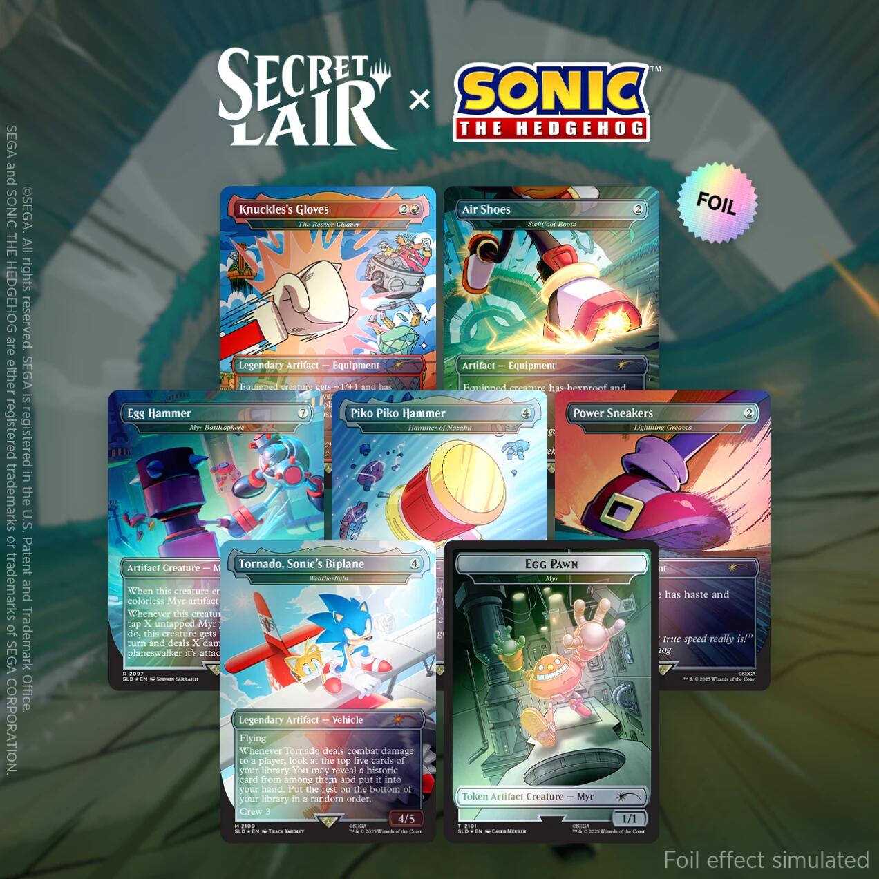 Secret Lair: Drop Series - Secret Lair x Sonic the Hedgehog (Turbo Gear - Rainbow Foil) | Shuffle n Cut Hobbies & Games