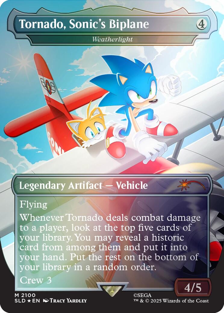 Tornado, Sonic's Biplane - Weatherlight (Rainbow Foil) [Secret Lair Drop Series] | Shuffle n Cut Hobbies & Games