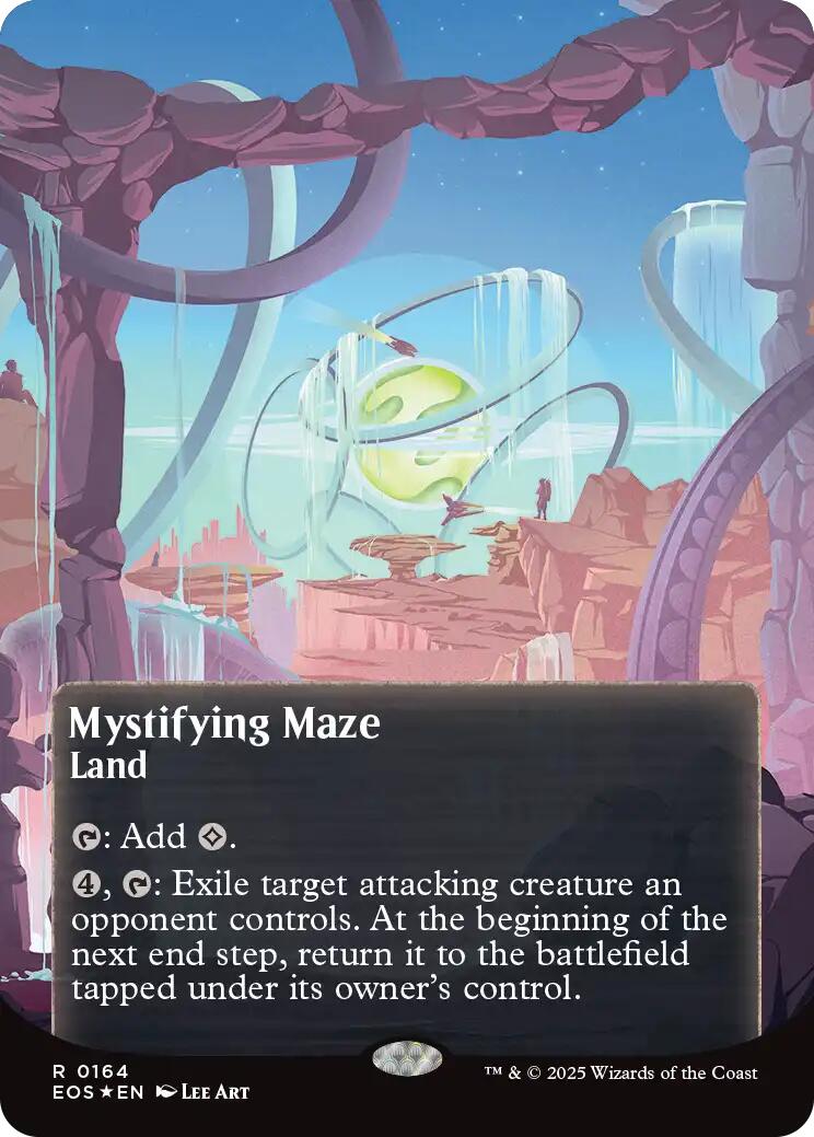 Mystifying Maze (0164) (Borderless) (Galaxy Foil) [Edge of Eternities: Stellar Sights] | Shuffle n Cut Hobbies & Games