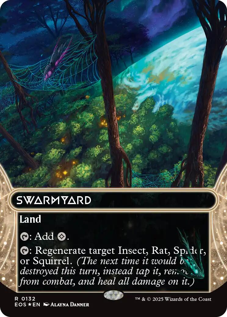 Swarmyard (0132) (Borderless) (Galaxy Foil) [Edge of Eternities: Stellar Sights] | Shuffle n Cut Hobbies & Games