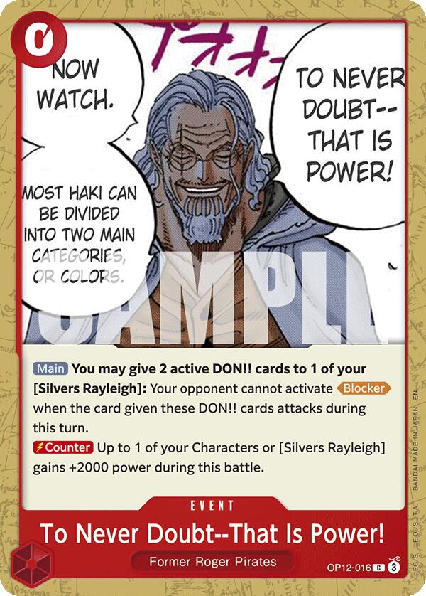 To Never Doubt--That Is Power! [Legacy of the Master] | Shuffle n Cut Hobbies & Games