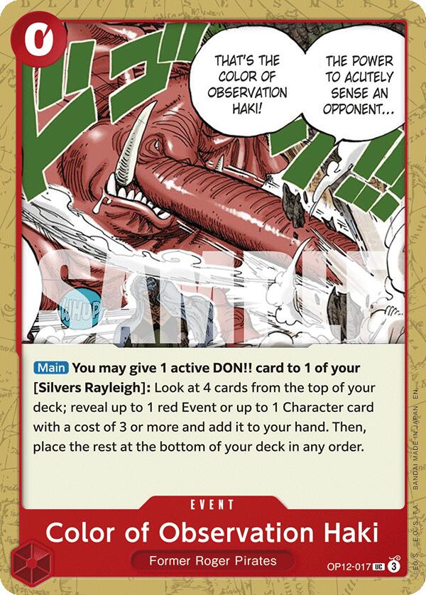 Color of Observation Haki [Legacy of the Master] | Shuffle n Cut Hobbies & Games