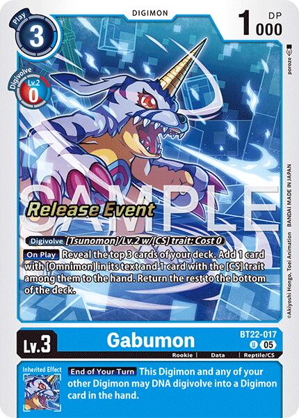 Gabumon [BT22-017] [Cyber Eden Release Event Cards] | Shuffle n Cut Hobbies & Games