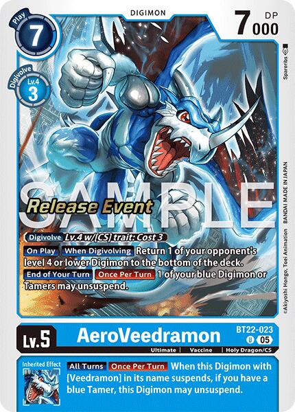 AeroVeedramon [BT22-023] [Cyber Eden Release Event Cards] | Shuffle n Cut Hobbies & Games