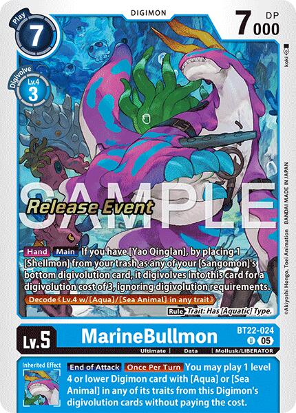 MarineBullmon [BT22-024] [Cyber Eden Release Event Cards] | Shuffle n Cut Hobbies & Games