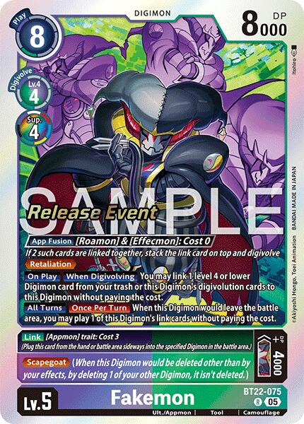 Fakemon [BT22-075] [Cyber Eden Release Event Cards] | Shuffle n Cut Hobbies & Games