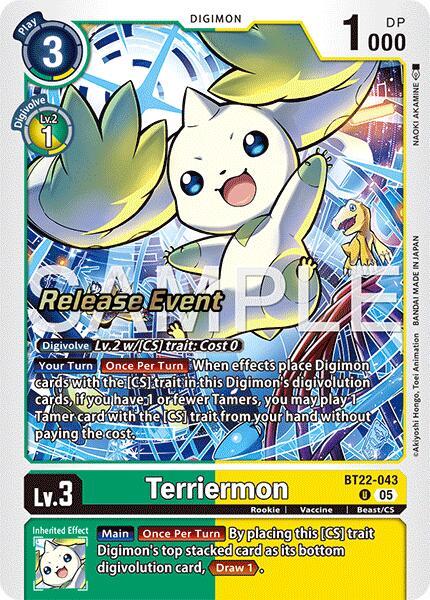Terriermon [BT22-043] [Cyber Eden Release Event Cards] | Shuffle n Cut Hobbies & Games