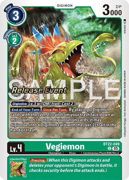 Vegiemon [BT22-049] [Cyber Eden Release Event Cards] | Shuffle n Cut Hobbies & Games