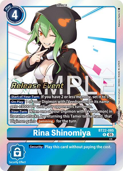 Rina Shinomiya [BT22-085] [Cyber Eden Release Event Cards] | Shuffle n Cut Hobbies & Games