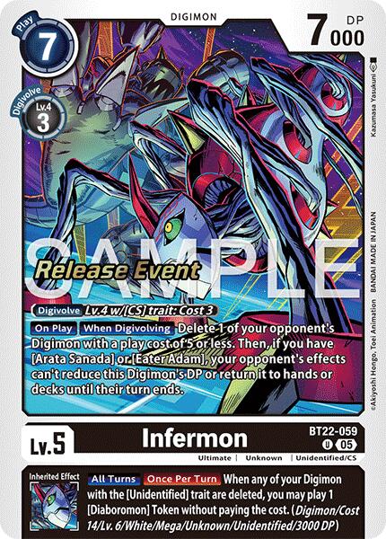 Infermon [BT22-059] [Cyber Eden Release Event Cards] | Shuffle n Cut Hobbies & Games