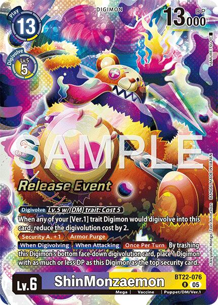 ShinMonzaemon [BT22-076] [Cyber Eden Release Event Cards] | Shuffle n Cut Hobbies & Games