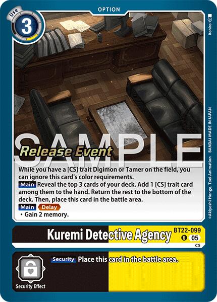 Kuremi Detective Agency [BT22-099] [Cyber Eden Release Event Cards] | Shuffle n Cut Hobbies & Games