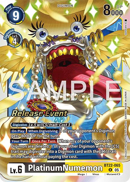 PlatinumNumemon [BT22-065] [Cyber Eden Release Event Cards] | Shuffle n Cut Hobbies & Games