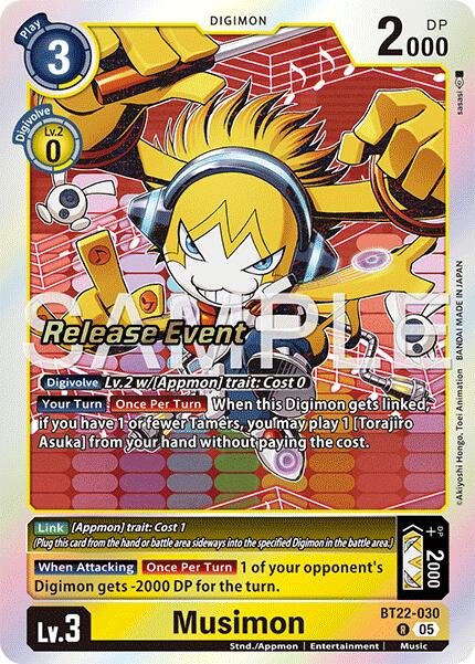 Musimon [BT22-030] [Cyber Eden Release Event Cards] | Shuffle n Cut Hobbies & Games