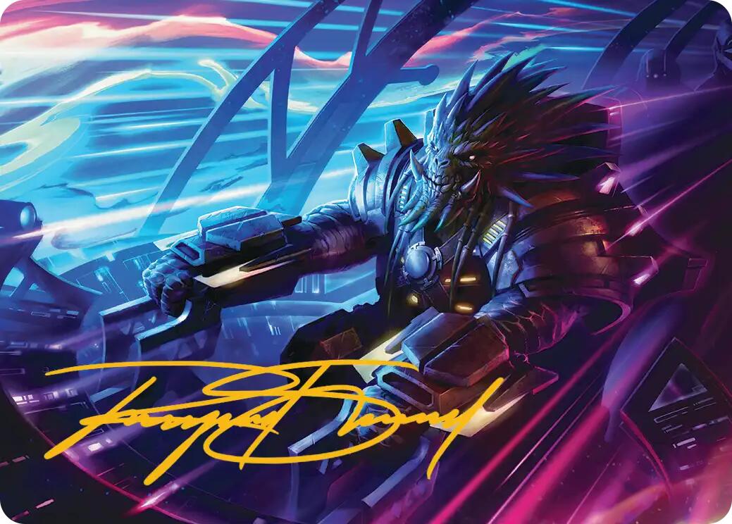 Tannuk, Steadfast Second Art Card (Gold-Stamped Signature) [Edge of Eternities Art Series] | Shuffle n Cut Hobbies & Games