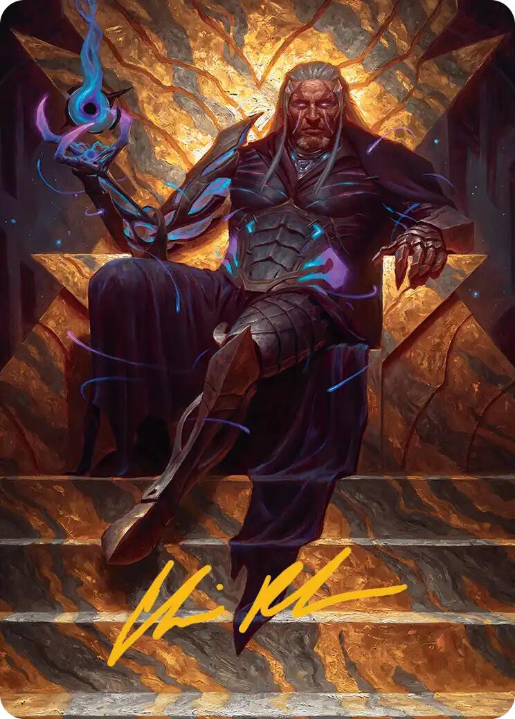 Tezzeret, Cruel Captain Art Card (1/54) (Gold-Stamped Signature) [Edge of Eternities Art Series] | Shuffle n Cut Hobbies & Games