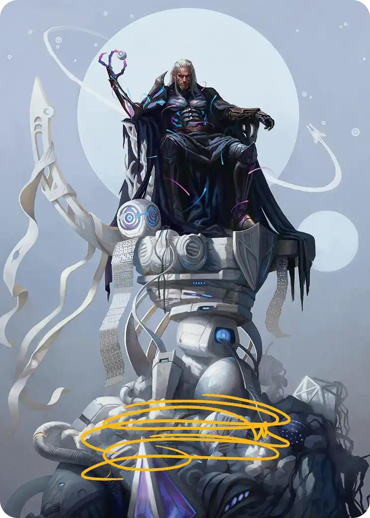 Tezzeret, Cruel Captain Art Card (35/54) (Gold-Stamped Signature) [Edge of Eternities Art Series] | Shuffle n Cut Hobbies & Games