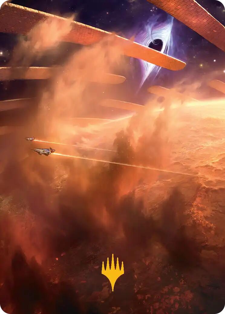 Adagia, Windswept Bastion Art Card (Gold-Stamped Planeswalker Symbol) [Edge of Eternities Art Series] | Shuffle n Cut Hobbies & Games