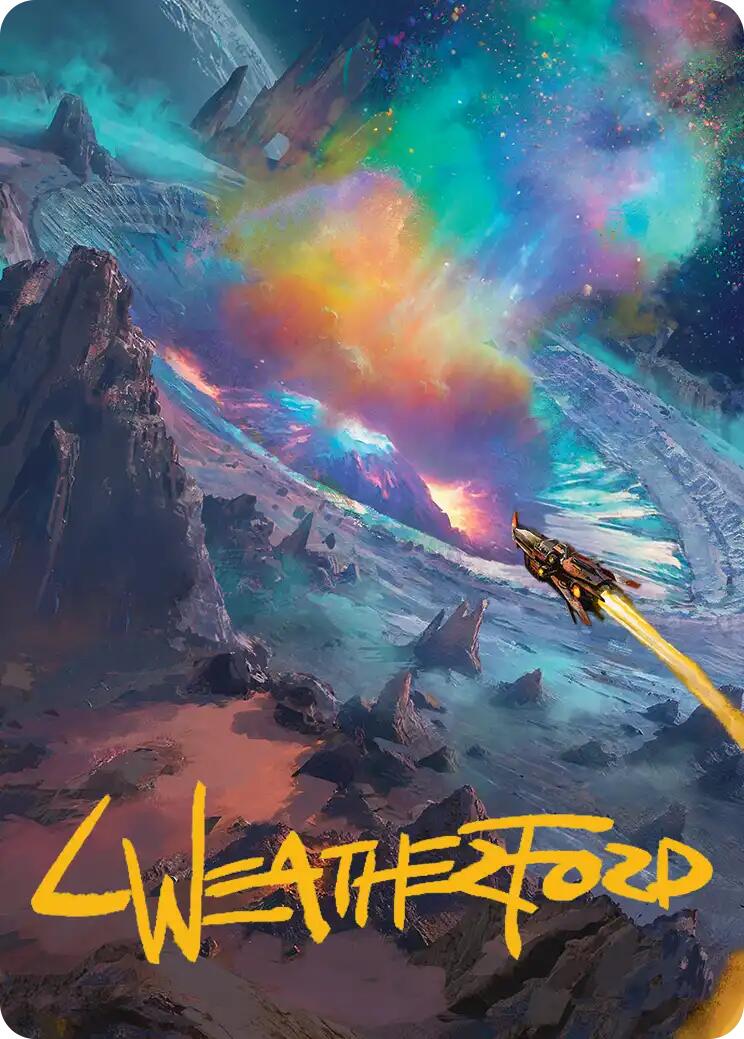 Meteor Crater Art Card (Gold-Stamped Signature) [Edge of Eternities Art Series] | Shuffle n Cut Hobbies & Games