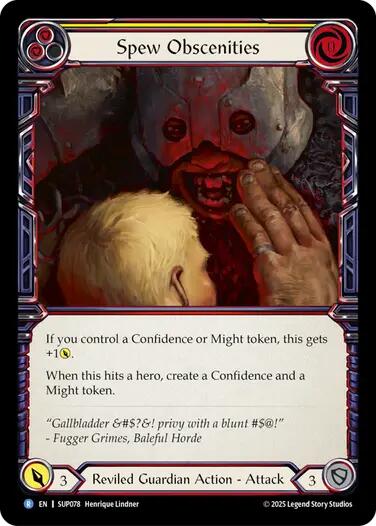 Spew Obscenities [SUP078] (Super Slam)  Rainbow Foil | Shuffle n Cut Hobbies & Games