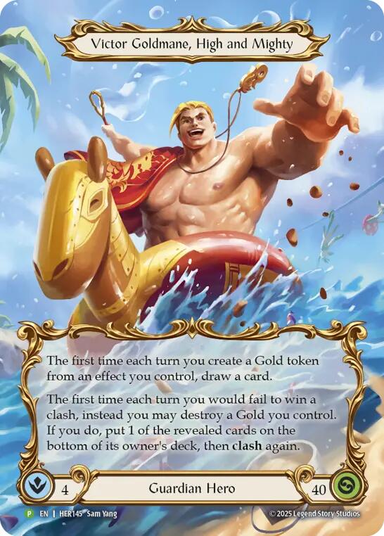 Victor Goldmane, High and Mighty [HER145] (Promo)  Rainbow Foil | Shuffle n Cut Hobbies & Games